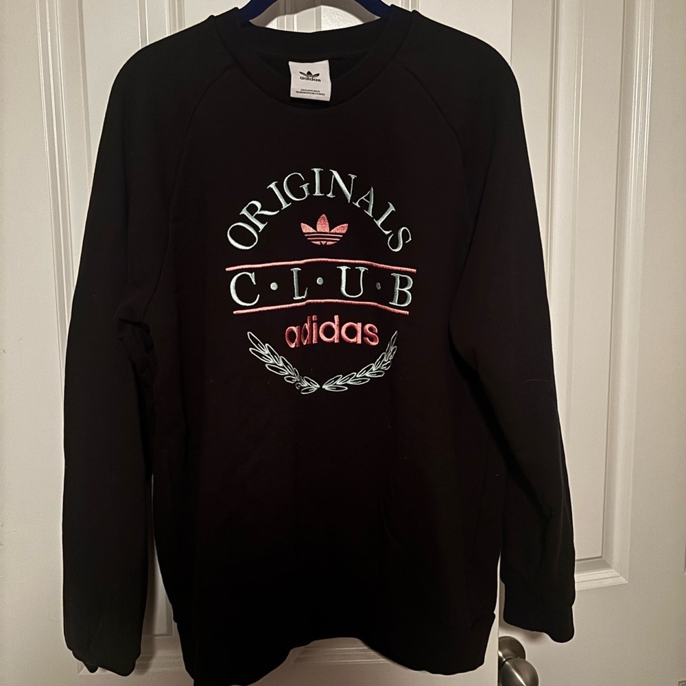 Adidas Originals Black Crewneck Sweatshirt medium/large A00305